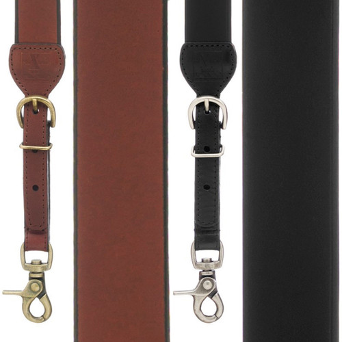 Plain All Leather Galluses - All Colors