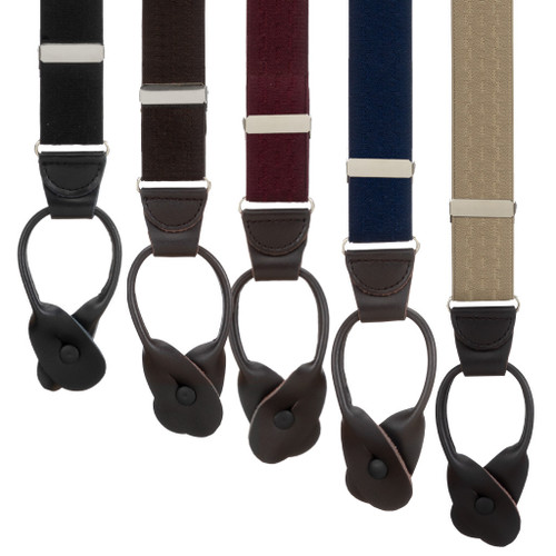 Jacquard New Wave Button Suspenders - All Colors