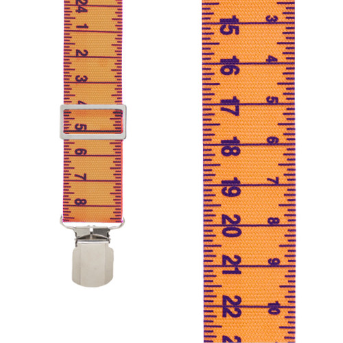 Tape Measure Heavy Duty Work Suspenders - Front View