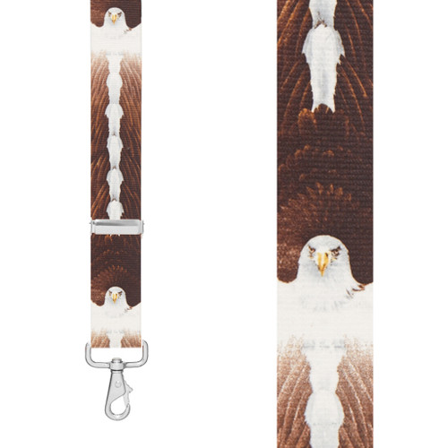 EAGLE 1.5-Inch Wide Trigger Snap Suspenders -Front View