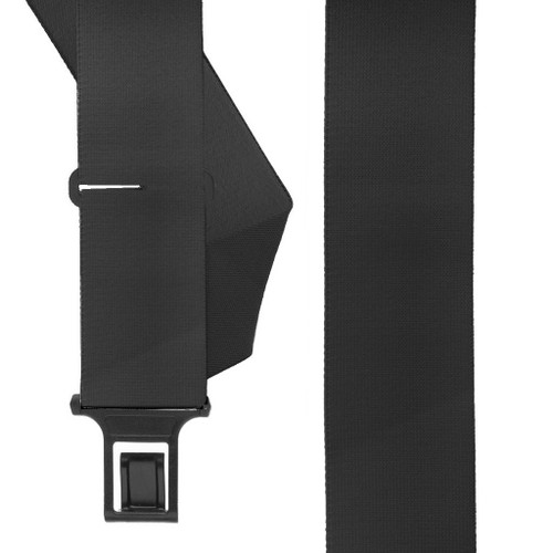 BLACK Undergarment Suspenders - Perry SIDE Belt Clip - Front View