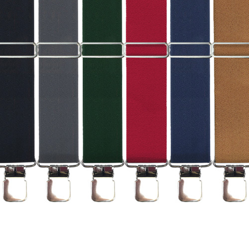 Welch Logger Suspenders - 2-Inch Wide - Clip - All Colors