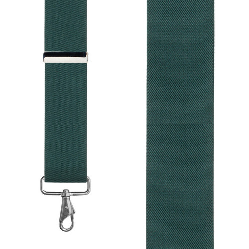 2 Inch Wide Trigger Snap Suspenders in Hunter - Front View