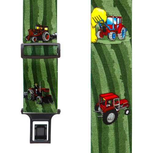 Perry Red Tractors Suspenders - Front View