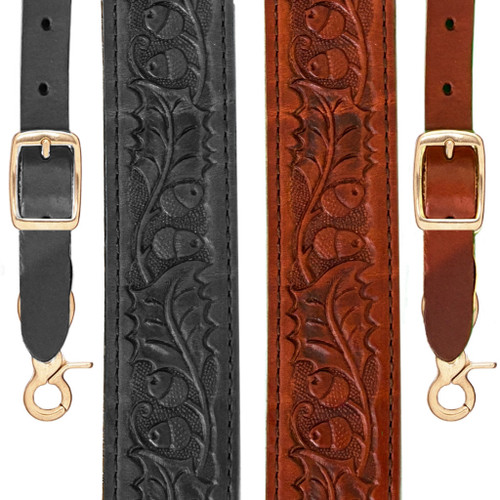絶版！ SENSE センス 2019年 8月 TENDERLOIN WTAPS Hand Tooled Acorn Pattern Leather Suspenders With Trigger Snaps