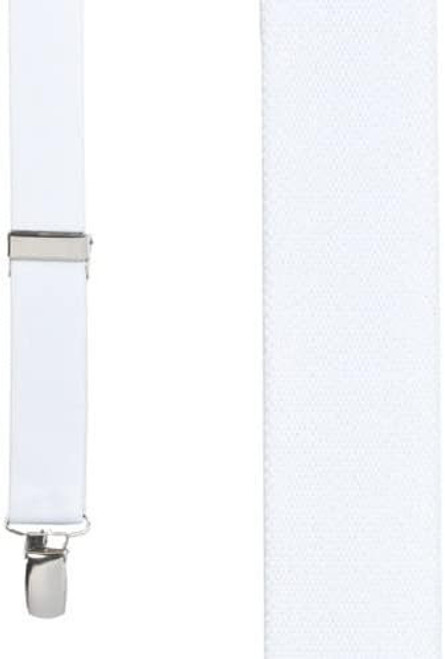 White Suspenders 1 inch Wide|SuspenderStore