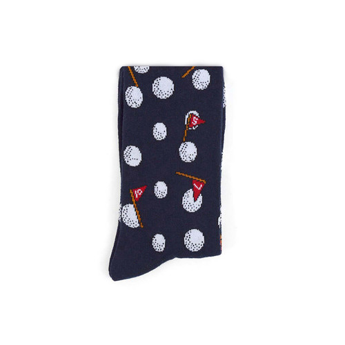 Men's Navy Golf Game Crew Socks – Perfect for Tee Time