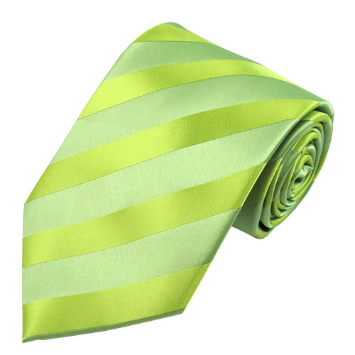 Lime Solid Tonal Stripe Tie