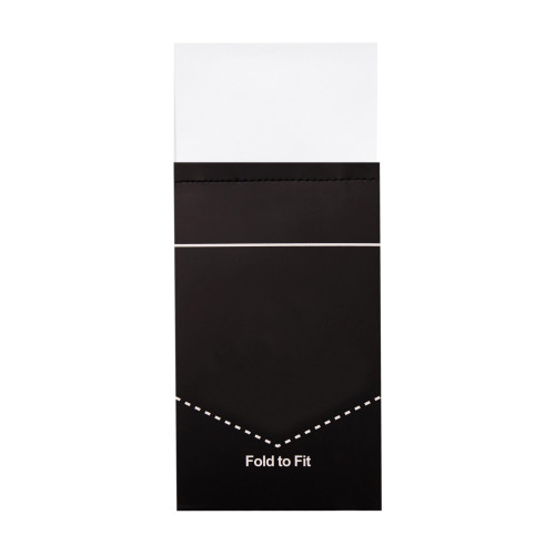 Men's Pre-Folded Rectangular Hanky Pocket Square Handkerchief - White