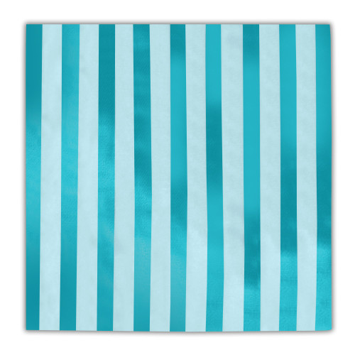 Stripe Tonal Pocket Square Handkerchief Hanky - Turquoise