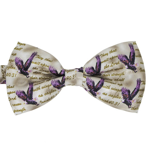 Men's Isaiah 40:31 Pre-Tied Banded Adjustable Novelty Bow Tie