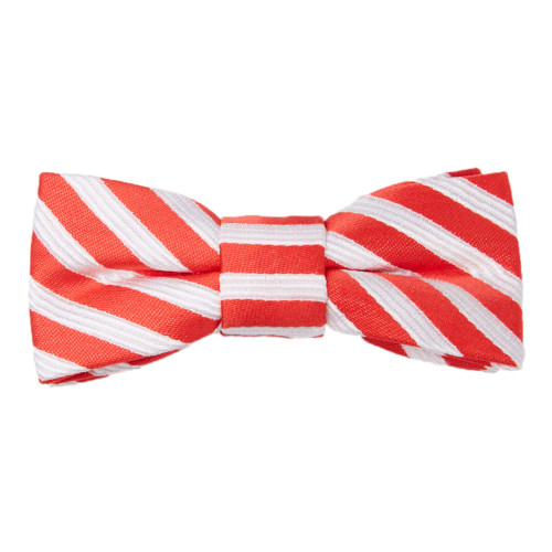 Baby Boys' Candy Cane Red and White Stripe Pre-Tied Clip-On Bow Tie