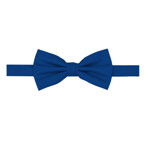 Men's Woven Subtle Mini Squares Adjustable Pre-Tied Banded Bow Tie - Royal Blue