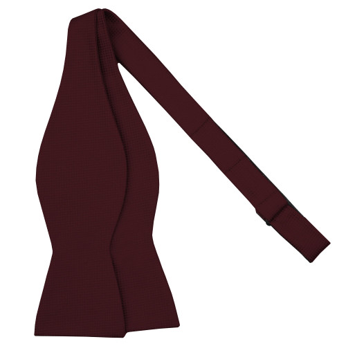 Men's Woven Subtle Mini Squares Freestyle Self-Tie Bow Tie - Burgundy