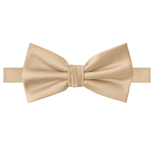 Men's Silk Blend Solid Color Pre-Tied Adjustable Banded Bow Tie - Royal Gold