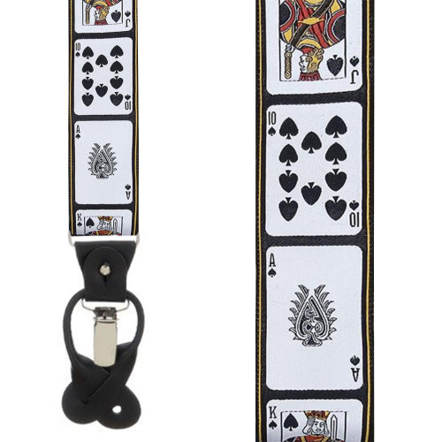 Cards Suspenders - Convertible Ends - 60 inch