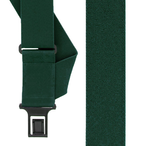 Hunter Green Side Clip Suspenders - Belt Clip