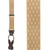 Tan Jacquard Suspenders - Petite Diamonds Button - Front View