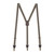 Striped Y-Back Clip Suspenders in Tan/Navy - Full View