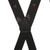 Vintage Ribbon Fly Fishing Suspenders in Black - Front View