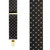 Front View - Polka Dot Suspenders - Khaki on Black 1.5 Inch Wide Clip