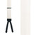 Ivory Formal Diagonal Stripe Silk Suspenders - Front View