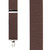 Big & Tall 1.5-Inch Finger Clip Suspenders in Brown - Front View