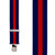 Classic Suspenders - Front View - Navy & Red Stripe