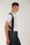 Model wearing Perry uBEE Side Clip Suspenders in Black