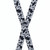 Black & White Mickey Mouse Suspenders - Rear View