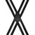 Rear View - Black/White Striped Clip Suspenders - 1.5 Inch Wide