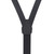All Leather Button Suspenders in Black - Rear View