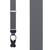 Grosgrain Button Suspenders - Dark Grey Front View