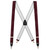 French Satin Suspenders in Burgundy - Full View
