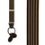 Pinstripe Elastic Suspenders in Brown - Front View