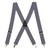 Full View - 1.5 Inch Wide Clip Suspenders - Full Grey