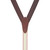 Border Stamped 1 Inch Wide Western Leather Suspenders in Brown - Rear View