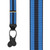 Striped Grosgrain Button Suspenders in Sky/Navy - Front View