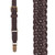 Herringbone Braided Leather Clip Suspenders in Brown - Front View