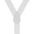 1.25-Inch Wide Suspenders in White - Rear View