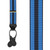 Grosgrain Button Suspenders - Navy Sky Blue Stripe - Front View