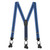 Grosgrain Button Suspenders - Navy Sky Blue Stripe - Full View