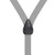 1-Inch Wide Button Suspenders in Light Grey - Rear View