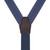 Turquoise Polka Dots on Navy Silk Suspenders - Rear View