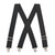 Logger Clip Suspenders - 2 Inch Wide BLACK - Full View