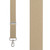 Front View - 1.5 Inch Wide Trigger Snap Suspenders - TAN