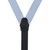 Grosgrain Button Suspenders - Steel Blue Rear View