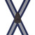 Rear View - Navy/Grey Striped Clip Suspenders - 1.5 Inch Wide