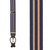 Variable Stripes Barathea Suspenders in Khaki/Navy - Front View