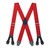 Logger Button Suspenders - 2 Inch Wide RED